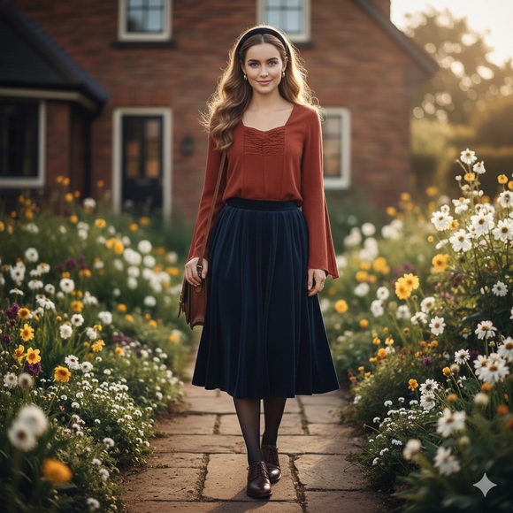 90s LINEN Terracotta/Rust Fairycore/Boho Bell Sleeve Top Rushed fringe XS/S/M - Picture 2 of 8